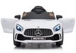 Yksittäinen sähköauto lapsille Mercedes AMG GT R, valkoinen hinta ja tiedot | Lasten sähköautot | hobbyhall.fi