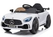 Yksittäinen sähköauto lapsille Mercedes AMG GT R, valkoinen hinta ja tiedot | Lasten sähköautot | hobbyhall.fi