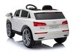 Audi Q5 yksipaikkainen sähköauto lapsille, valkoinen hinta ja tiedot | Lasten sähköautot | hobbyhall.fi