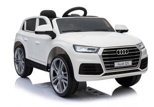 Audi Q5 yksipaikkainen sähköauto lapsille, valkoinen hinta ja tiedot | Lasten sähköautot | hobbyhall.fi