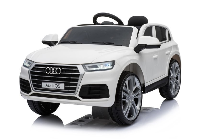 Audi Q5 yksipaikkainen sähköauto lapsille, valkoinen hinta ja tiedot | Lasten sähköautot | hobbyhall.fi