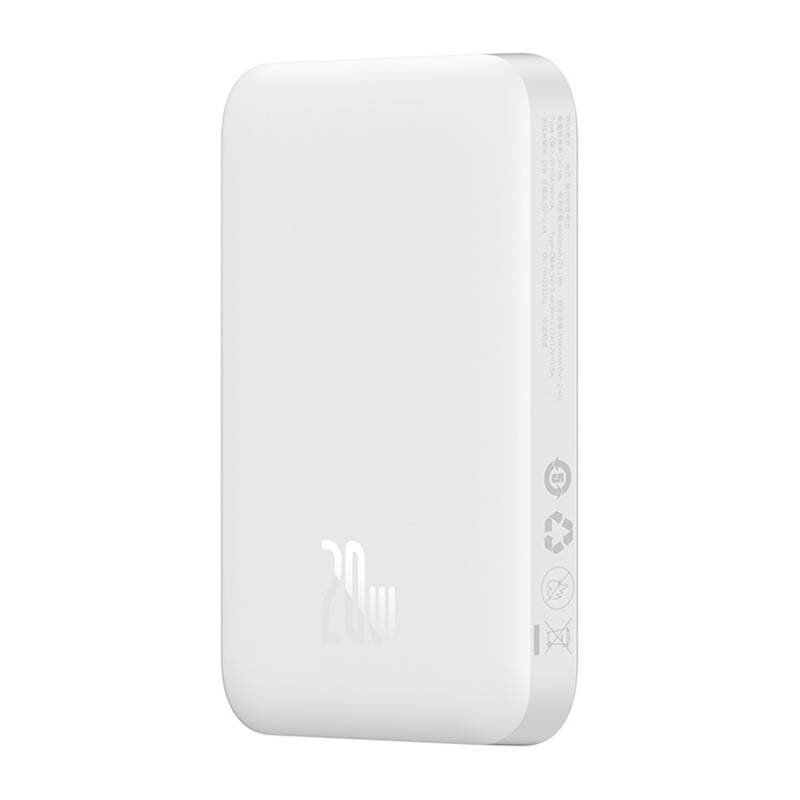 Magnetic Mini Wireless Fast Charge Power Bank Baseus 2022, 6000mAh 20W White hinta ja tiedot | Varavirtalähteet | hobbyhall.fi