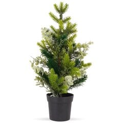 Keinotekoinen joulukuusi eukalyptuksella ruukussa, 45 cm hinta ja tiedot | Home Styling Collection Lahjat ja juhlatarvikkeet | hobbyhall.fi