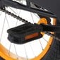 vidaXL Lasten pyörä etutarakalla 18" musta ja oranssi hinta ja tiedot | Polkupyörät | hobbyhall.fi
