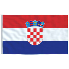 vidaXL Kroatian lippu 90x150 cm hinta ja tiedot | Liput | hobbyhall.fi