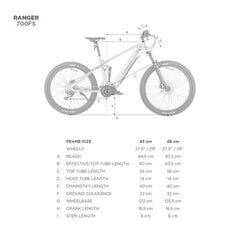 FitNord Ranger 700FS Sähkömaastopyörä, musta (720 Wh tehoakku) - Runko 43 cm, renkaat 29/27.5" - Ajajan pituus 170-185 cm hinta ja tiedot | Sähköpyörät | hobbyhall.fi