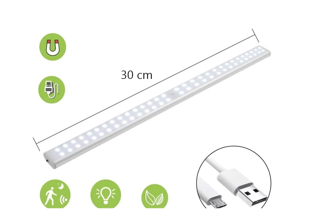 LED-paneeli liiketunnistimilla 30cm hinta ja tiedot | LED-valonauhat | hobbyhall.fi