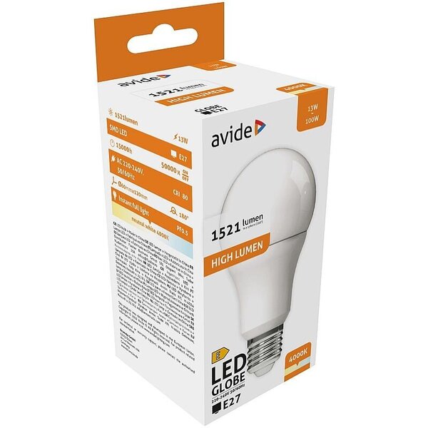 Avide LED-lamppu 13W A60 E27 4000K