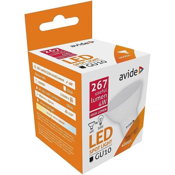 LED-lamppu Avide 4W GU10 4000K