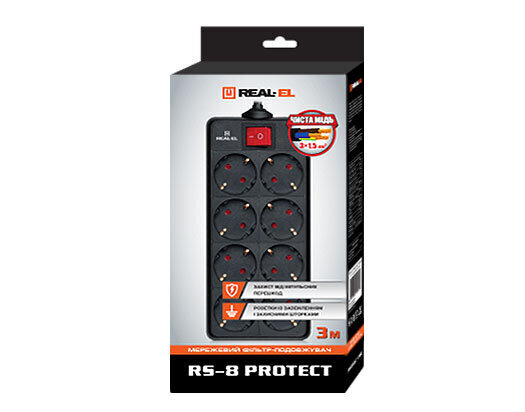 Jatkojohto Real-el RS-8 Protect 3 m hinta ja tiedot | Jatkojohdot ja kaapelikelat | hobbyhall.fi