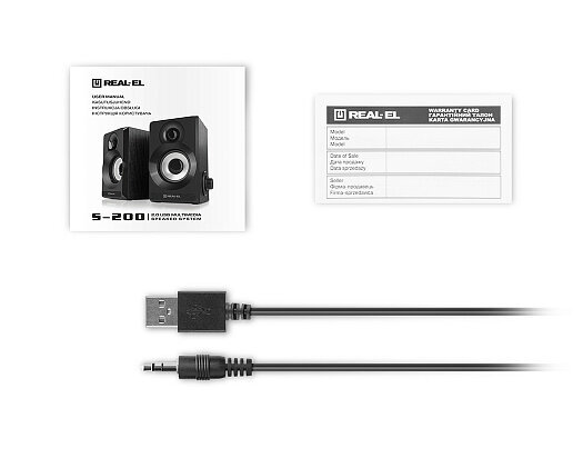 REAL-EL S-200 Multimedia USB-akustinen järjestelmä, 6W hinta ja tiedot | Kaiuttimet | hobbyhall.fi