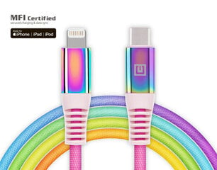 MFI PD USB Type C - Lightning Rainbow hinta ja tiedot | Adapterit | hobbyhall.fi