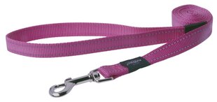 Rogz Utility Large 20mm Fanbelt kiinteä koiranhihna vaaleanpunaisella heijastimella hinta ja tiedot | Koiran talutushihnat | hobbyhall.fi