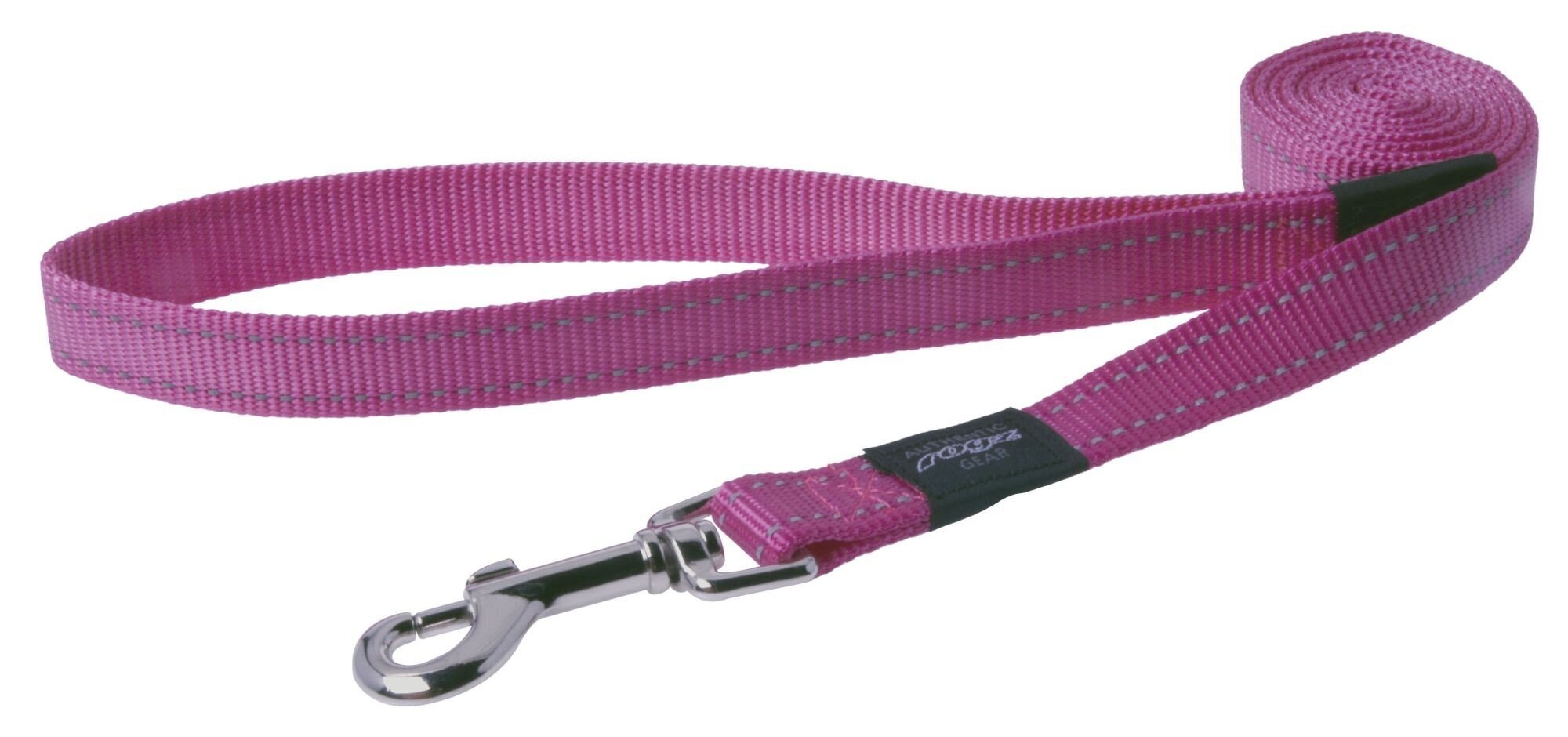 Rogz Utility Large 20mm Fanbelt kiinteä koiranhihna vaaleanpunaisella heijastimella hinta ja tiedot | Koiran talutushihnat | hobbyhall.fi