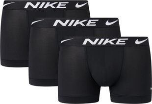 Nike bokserit miehille Dri-Fit Essential Micro Trunk, 3 kpl, mustat hinta ja tiedot | Miesten alushousut | hobbyhall.fi