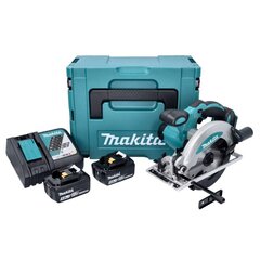 Akkupyörösaha Makita DSS 610 RTJ 18 V 165 mm + 2x akku 5,0 Ah + laturi + Makpac hinta ja tiedot | Sahat ja sirkkelit | hobbyhall.fi