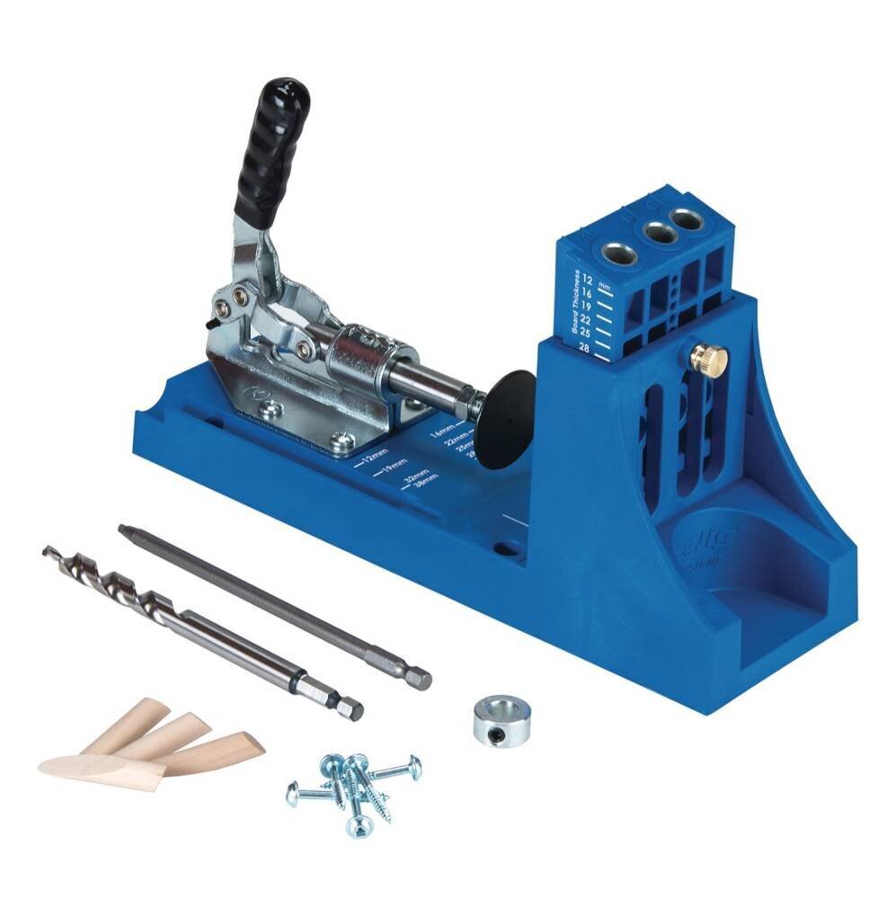 KREG Jig K4 Starter Set (K4) puusepän liitosjärjestelmä puulle porausmallilla K4, poranterällä, ruuveilla ja tapilla hinta ja tiedot | Käsityökalut | hobbyhall.fi