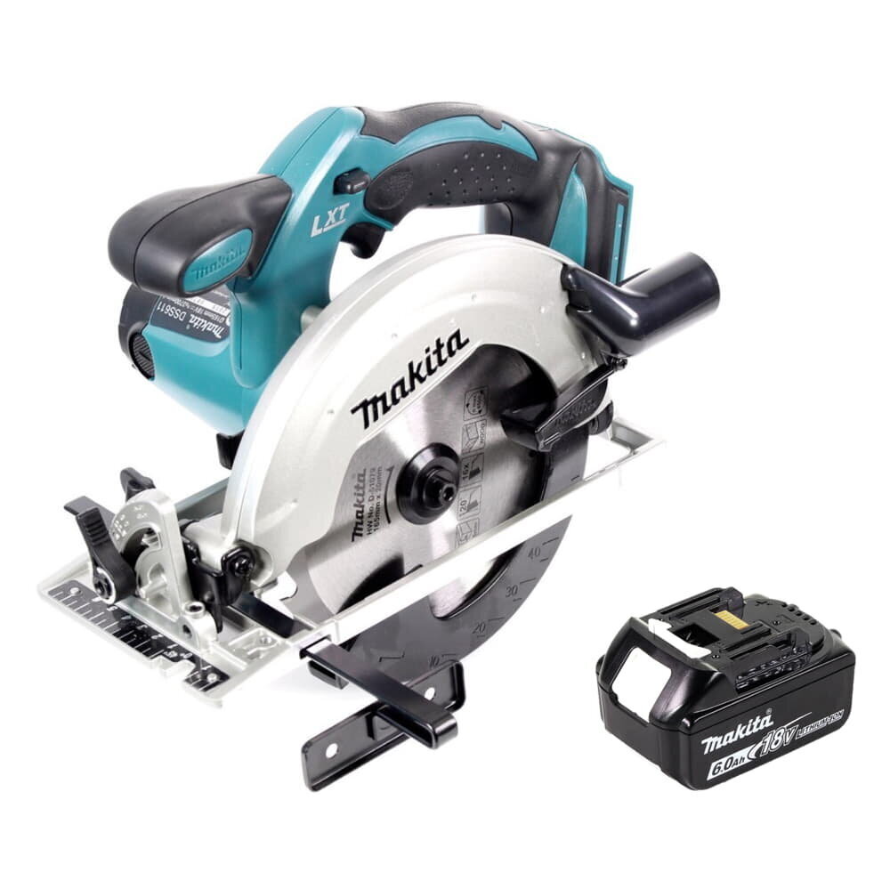 Akkupyörösaha Makita DSS 611 G1 18 V 165 mm + 1x akku 6,0 Ah - ilman laturia. hinta ja tiedot | Sahat ja sirkkelit | hobbyhall.fi