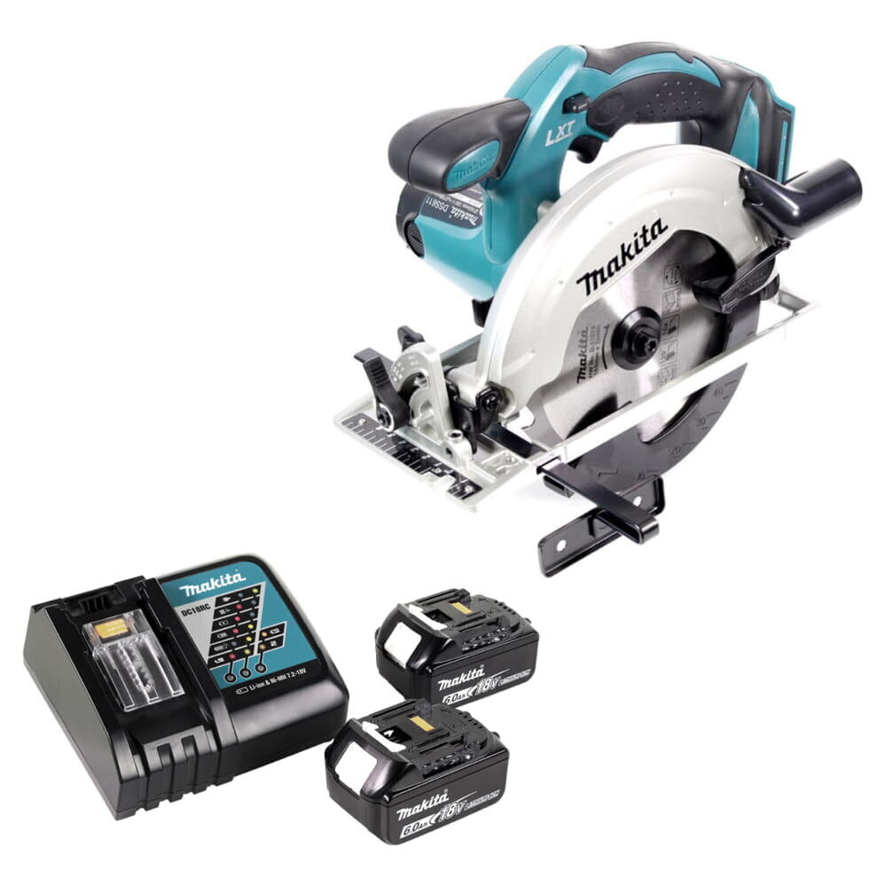 Akkupyörösaha Makita DSS 611 RG 18V 165mm + 2x akku 6.0Ah + laturi hinta ja tiedot | Sahat ja sirkkelit | hobbyhall.fi