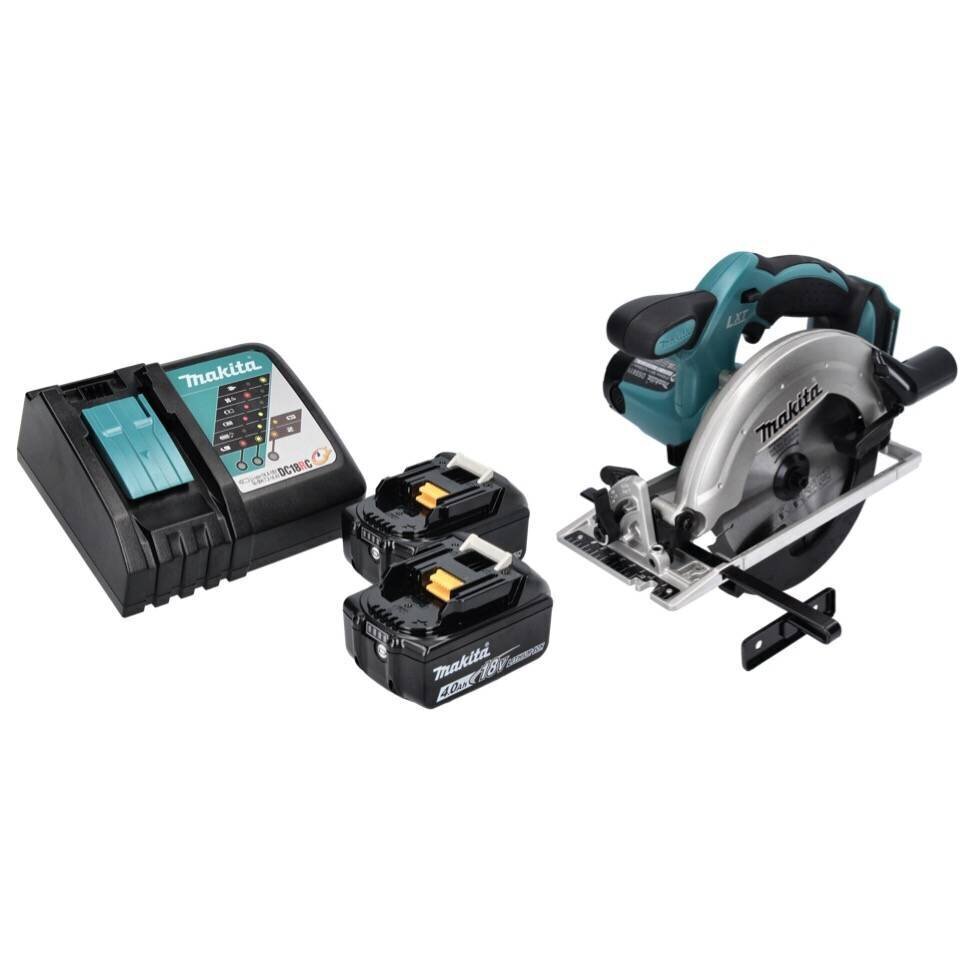 Akkupyörösaha Makita DSS 611 RM 18 V 165 mm + 2x akku 4,0 Ah + laturi hinta ja tiedot | Sahat ja sirkkelit | hobbyhall.fi