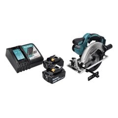 Akkupyörösaha Makita DSS 611 RT 18V 165mm + 2x akku 5.0Ah + laturi hinta ja tiedot | Sahat ja sirkkelit | hobbyhall.fi