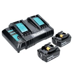 Makita lataussarja 18 V 2x BL 1860 B 6,0 Ah akulla + DC 18 SH kaksoislaturi hinta ja tiedot | Akkuporakoneet ja ruuvinvääntimet | hobbyhall.fi