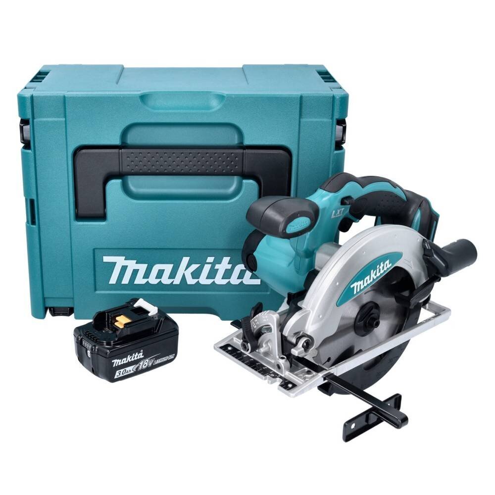 Akkupyörösaha Makita DSS 610 F1J 18 V 165 mm + 1x akku 3,0 Ah + Makpac - ilman laturia hinta ja tiedot | Sahat ja sirkkelit | hobbyhall.fi