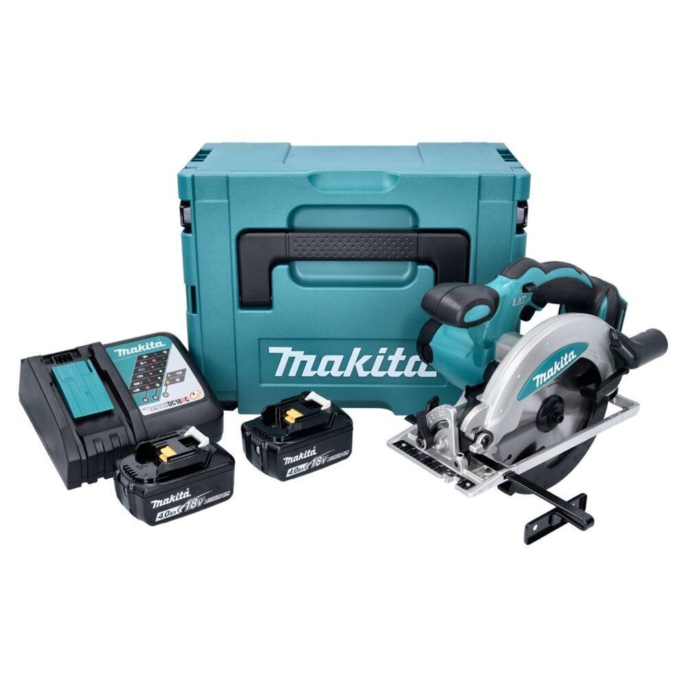 Akkupyörösaha Makita DSS 610 RMJ 18 V 165 mm + 2x akut 4,0 Ah + laturi + Makpac hinta ja tiedot | Sahat ja sirkkelit | hobbyhall.fi