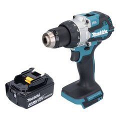 Akkuiskuporakone Makita DHP 489 M1 18 V 73 Nm harjaton + 1x akku 4,0 Ah - ilman laturia hinta ja tiedot | Akkuporakoneet ja ruuvinvääntimet | hobbyhall.fi