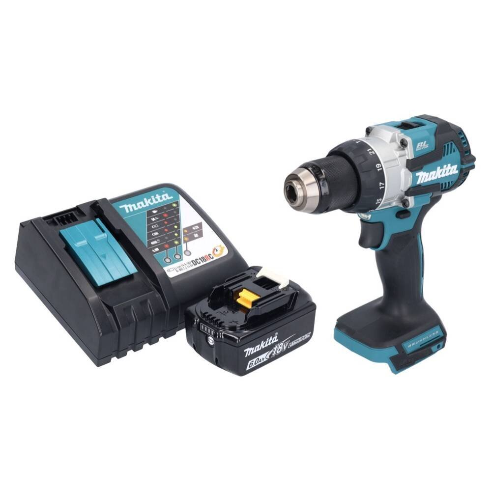 Akkuiskuporakone Makita DHP 489 RG1 18 V 73 Nm + 1x akku 6,0 Ah + laturi hinta ja tiedot | Akkuporakoneet ja ruuvinvääntimet | hobbyhall.fi