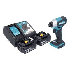 Akkuiskuväännin Makita DTD 157 RM 18 V 140 Nm 1/4" + 2x akku 4,0 Ah + laturi hinta ja tiedot | Akkuporakoneet ja ruuvinvääntimet | hobbyhall.fi