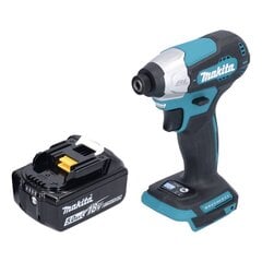 Akkuiskuväännin Makita DTD 157 T1 18 V 140 Nm 1/4" + 1x akku 5,0 Ah - ilman laturia hinta ja tiedot | Akkuporakoneet ja ruuvinvääntimet | hobbyhall.fi