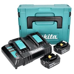 Makita lataussarja 18 V 2x BL 1850 B 5,0 Ah akulla + DC 18 SH kaksoislaturi + Makpac hinta ja tiedot | Akkuporakoneet ja ruuvinvääntimet | hobbyhall.fi