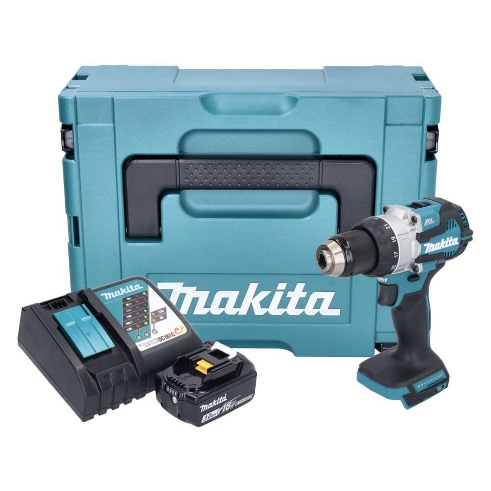 Akkuiskuporakone Makita DHP 489 RF1J 18 V 73 Nm + 1x akku 3,0 Ah + laturi + Makpac hinta ja tiedot | Akkuporakoneet ja ruuvinvääntimet | hobbyhall.fi