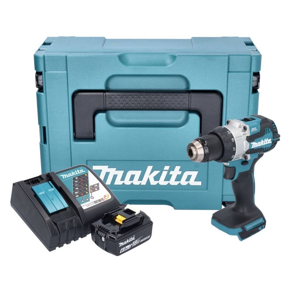 Akkuiskuporakone Makita DHP 489 RG1J 18 V 73 Nm + 1x akku 6,0 Ah + laturi + Makpac hinta ja tiedot | Akkuporakoneet ja ruuvinvääntimet | hobbyhall.fi