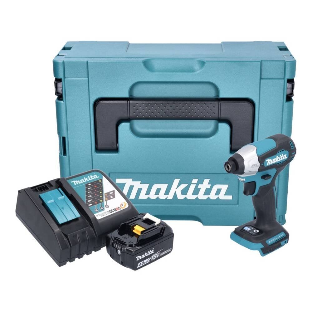 Akkuiskuväännin Makita DTD 157 RM1J 18 V 140 Nm 1/4" + 1x akku 4,0 Ah + laturi + Makpac hinta ja tiedot | Akkuporakoneet ja ruuvinvääntimet | hobbyhall.fi