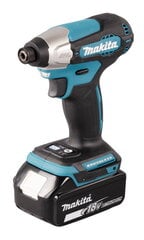 Akkuiskuväännin Makita DTD 157 RTJ 18 V 140 Nm 1/4" + 2x akku 5,0 Ah + laturi + Makpac hinta ja tiedot | Akkuporakoneet ja ruuvinvääntimet | hobbyhall.fi