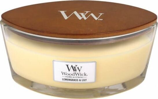 WoodWick tuoksukynttilä Lemongrass &amp; Lily Elipsa 453,6 g hinta ja tiedot | Kynttilät ja kynttilänjalat | hobbyhall.fi