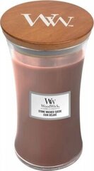 WoodWick tuoksukynttilä Stone Washed Suede 609,5 g hinta ja tiedot | Kynttilät ja kynttilänjalat | hobbyhall.fi