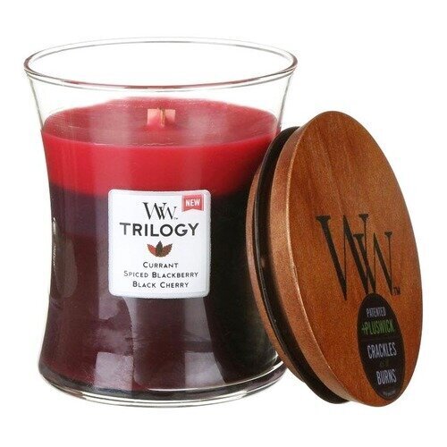WoodWick tuoksukynttilä Sun Ripened Berries Trilogy 609.0 g hinta ja tiedot | Kynttilät ja kynttilänjalat | hobbyhall.fi