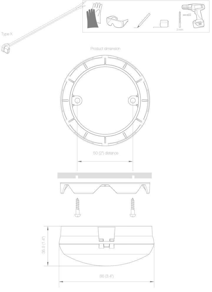 CORVI led surface 4 light 6w 4000k 675 lumen IP54 Dimmable hinta ja tiedot | Lamput | hobbyhall.fi