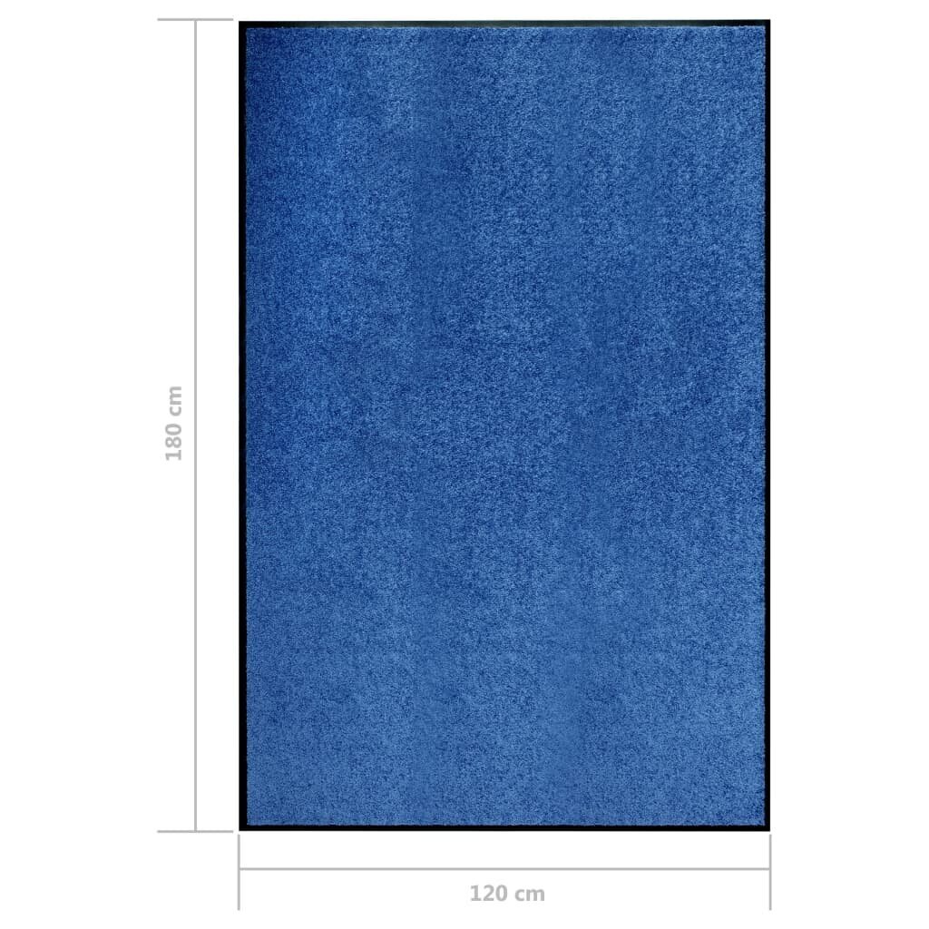 vidaXL Ovimatto pestävä sininen 120x180 cm hinta ja tiedot | Ovimatot | hobbyhall.fi