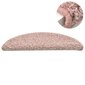 vidaXL Porrasmatot 15 kpl vaalea pinkki 65x21x4 cm hinta ja tiedot | Isot matot | hobbyhall.fi