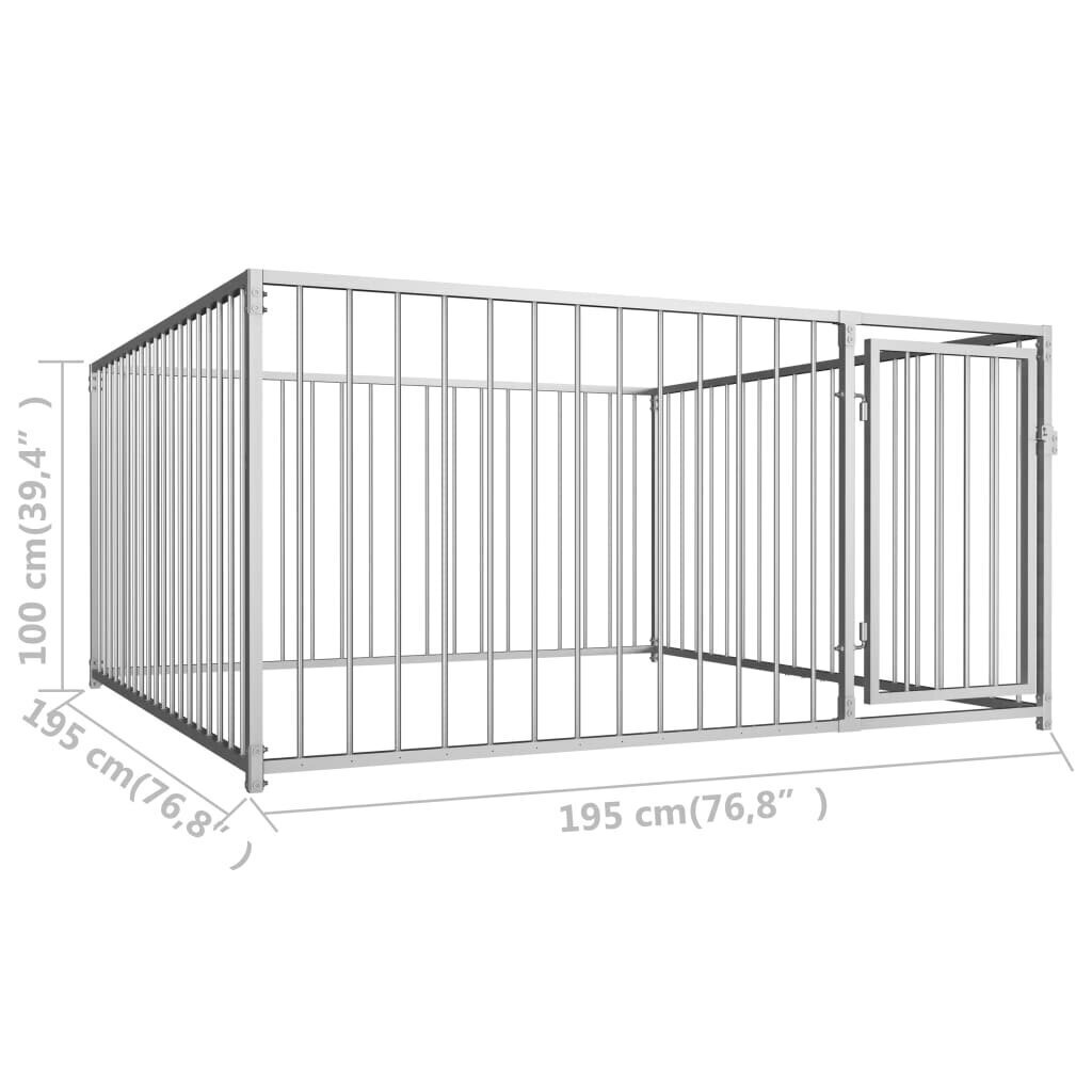 vidaXL Koiran ulkohäkki 200x200x100 cm hinta ja tiedot | Kuljetushäkit ja kuljetuslaatikot | hobbyhall.fi