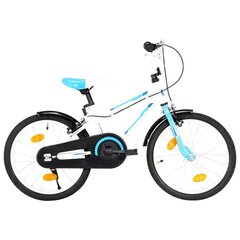 vidaXL Lasten pyörä 18" sininen ja valkoinen hinta ja tiedot | Polkupyörät | hobbyhall.fi