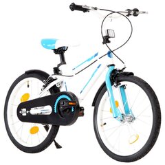 vidaXL Lasten pyörä 18" sininen ja valkoinen hinta ja tiedot | Polkupyörät | hobbyhall.fi