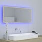 vidaXL LED-kylpyhuonepeili Sonoma-tammi 100x8,5x37 cm akryyli hinta ja tiedot | Kylpyhuonepeilit | hobbyhall.fi