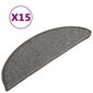 vidaXL Porrasmatot 15 kpl harmaa 56x17x3 cm hinta ja tiedot | Isot matot | hobbyhall.fi