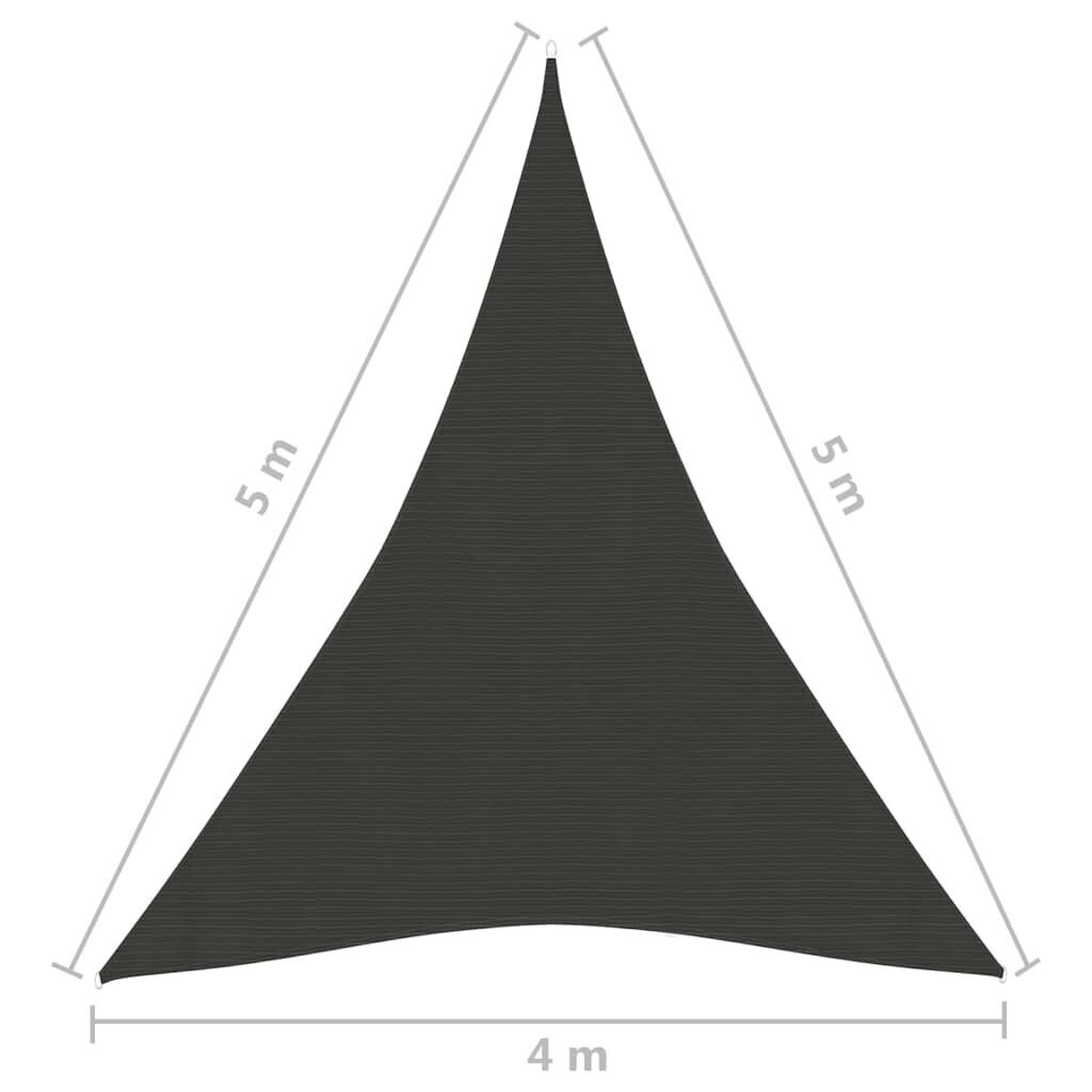 vidaXL Aurinkopurje 160 g/m² antrasiitti 4x5x5 m HDPE hinta ja tiedot | Aurinkovarjot ja markiisit | hobbyhall.fi