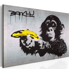 Kuva - Pysäytä tai apina ampuu! (Banksy) hinta ja tiedot | Taulut | hobbyhall.fi